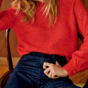 Sezane Louisa Sweater Jumper Red